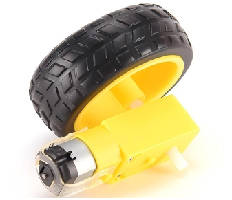 BO motor inline shape with Wheel 3v 18.5mm Single Shalt DC Spur gear motor for Robotic cars and Steam toys